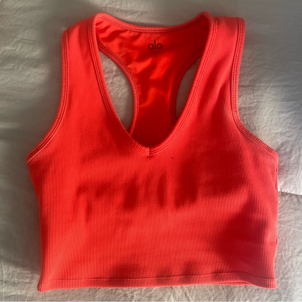 Alo Built in Bra Ribbed top